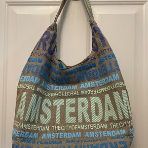Robin Ruth Amsterdam Hobo Bag - Blue and Tan